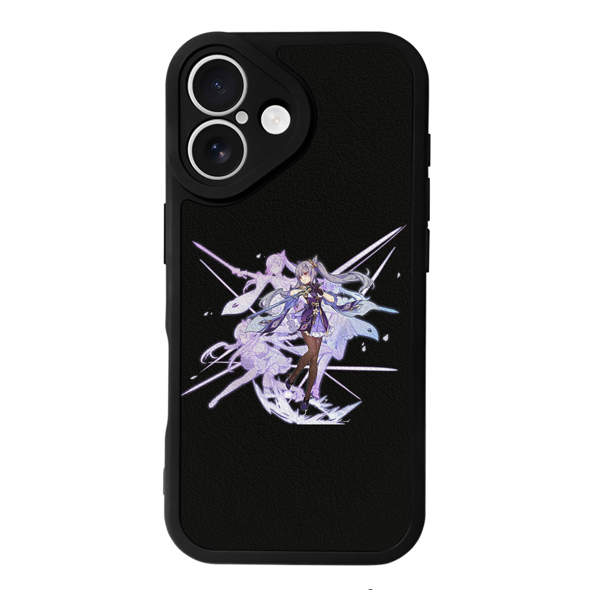 げんし神 刻晴 こくせい genshin Kokusei 【iPhone 16シリーズ対応】シリコンスマホケース（レザー調） 材質：シリコン